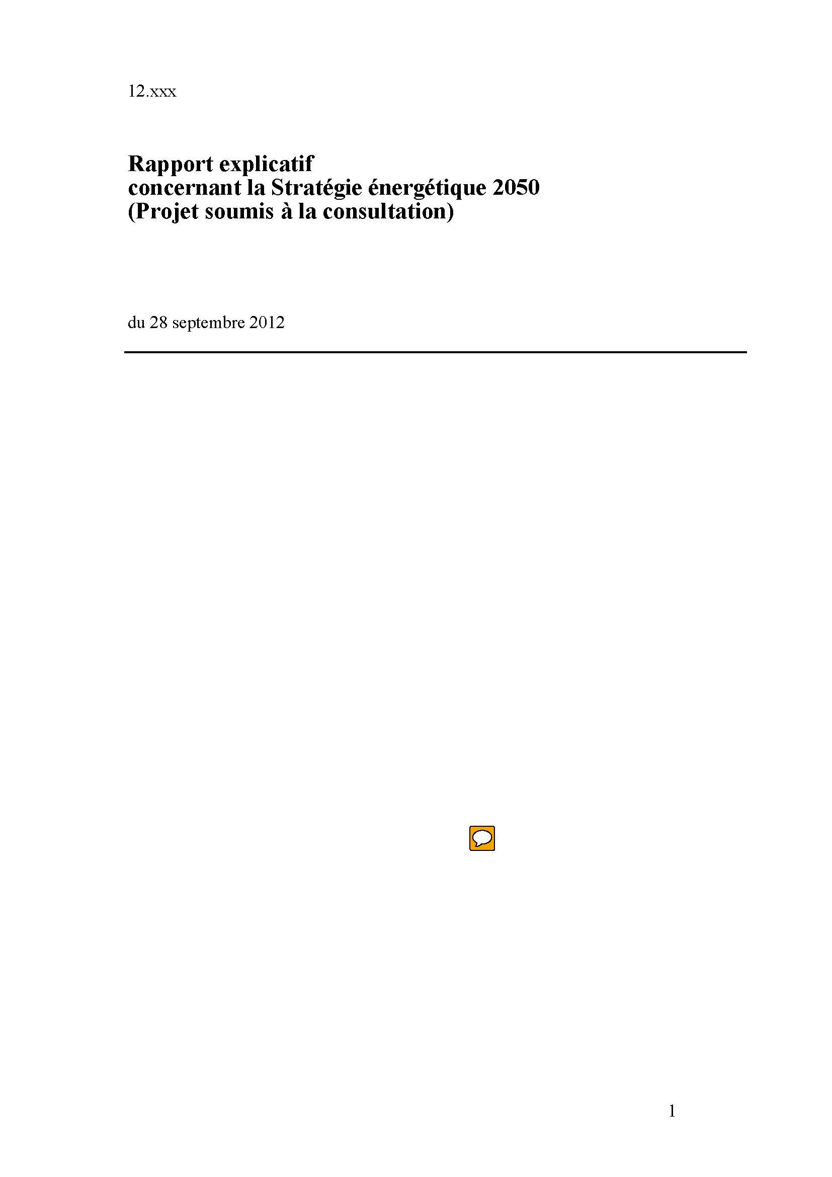 Rapport explicatif (septembre 2012)